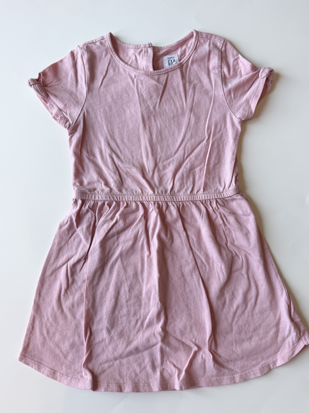 GAP Kids Light Pink Short Sleeve Cotton Casual Dress